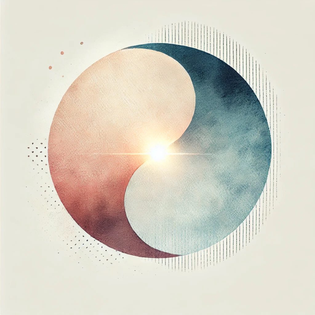 A minimal, modern infographic-style design showing two overlapping circles (representing partners) connected by smaller labeled circles: “Love Maps,” “Soft Startups,” and “Repair Attempts.” The center where the circles overlap glows warmly to symbolize intimacy and connection. Clean lines, soft gradients, and a balance of structure and warmth.